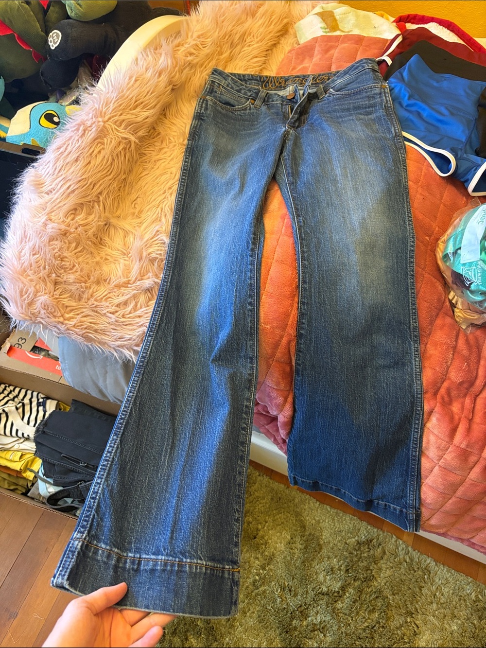 Wrangler Women's Dark Blue Flare Jeans